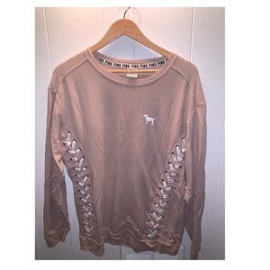 Victoria Secret Pink Laced Up Pullover